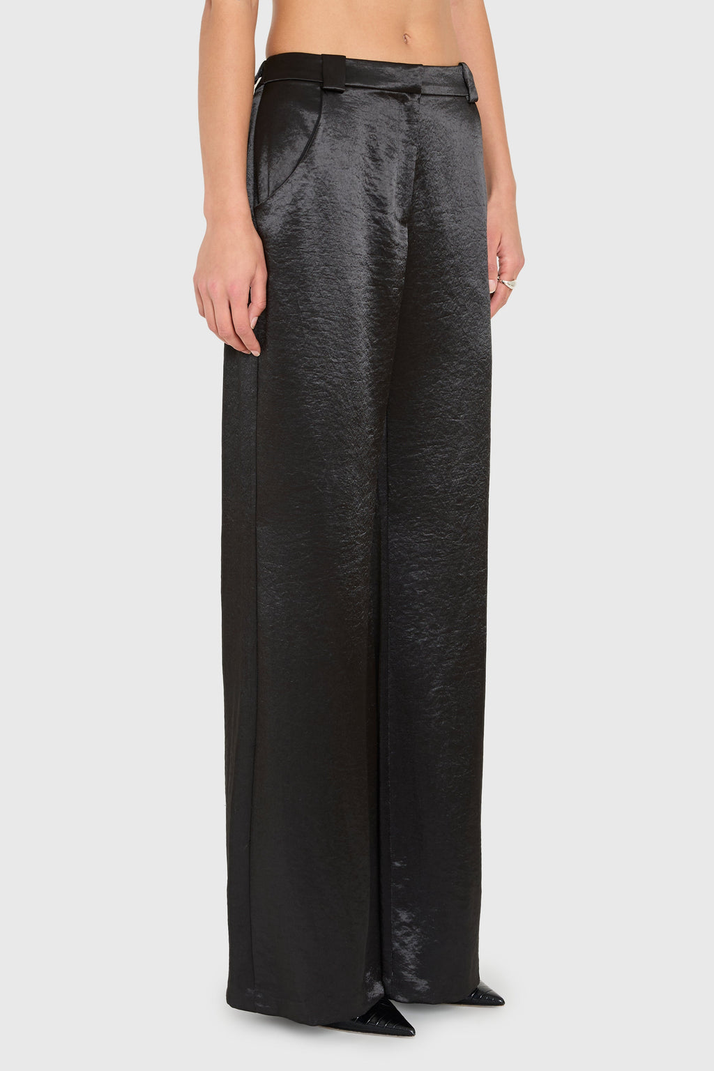 Saddler Pants in Hammered Satin
